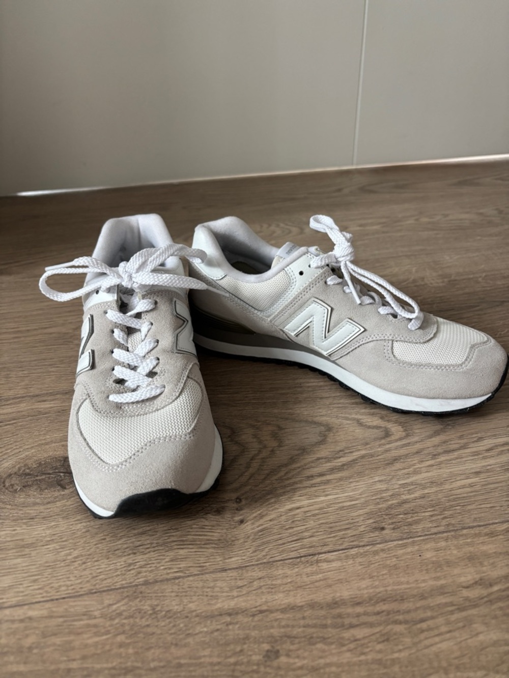 New Balance 574 Classic Beige White Sneakers
